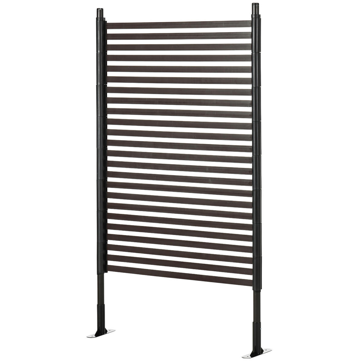 GARTENSICHTSCHUTZ,MODULAR Metall mit Füßen/Erdspießen 93x22x150cm - Schwarz, Metall (93/150cm) - Vallsero