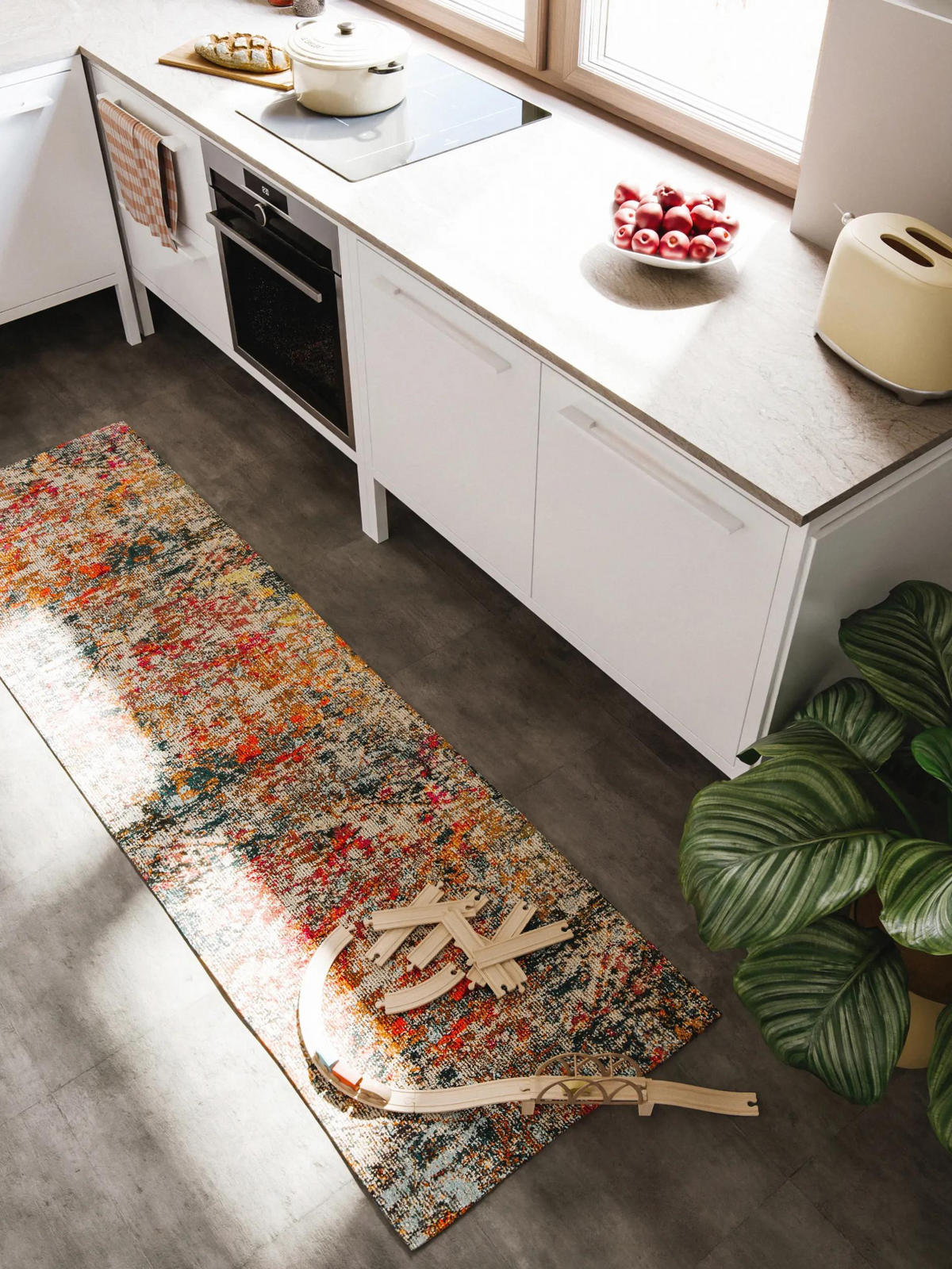 LÄUFER Casa Multicolor 80/300 cm - Multicolor, Naturmaterialien/Textil (80/300cm) - benuta