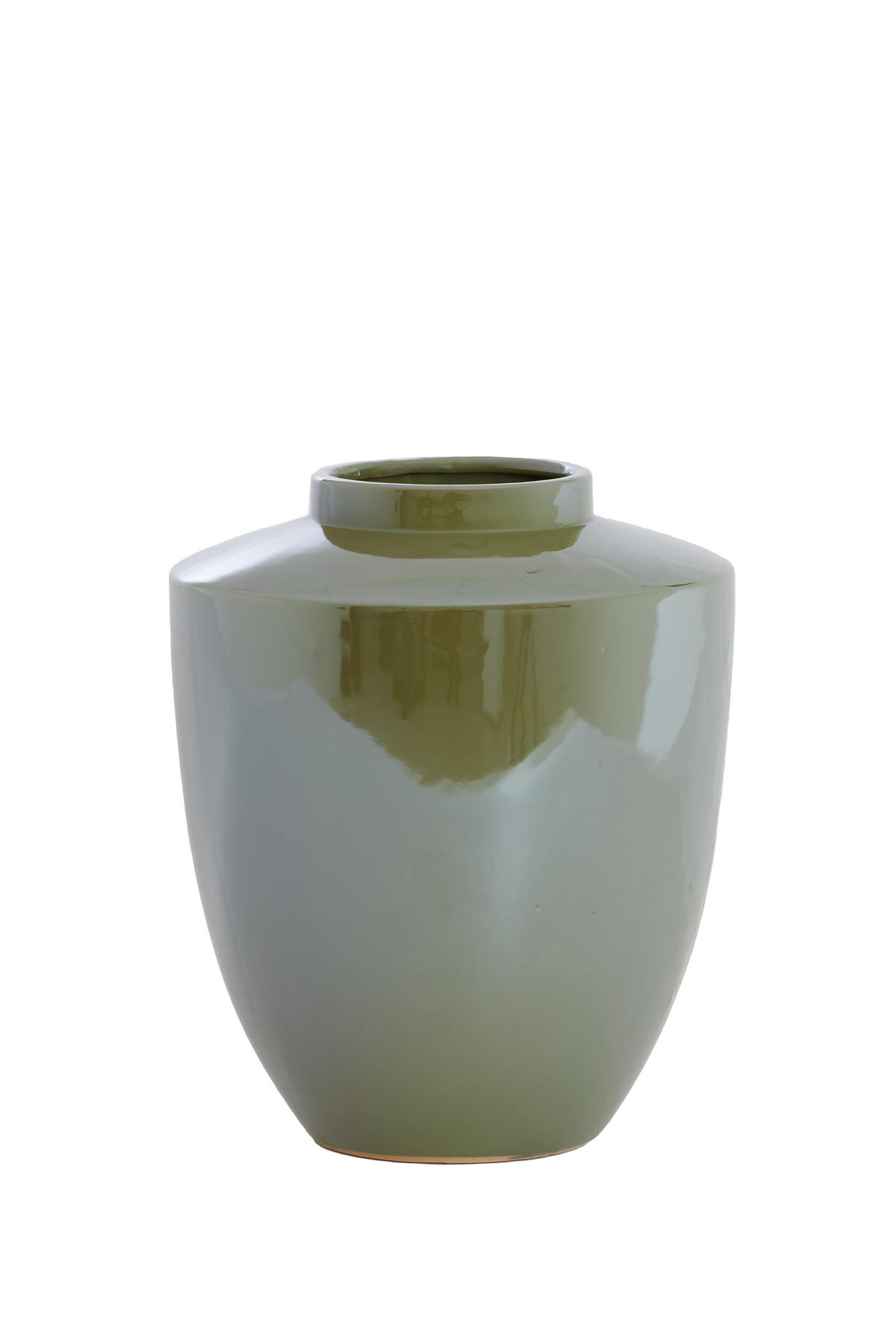 VAZE Talea Grün 30/30/32 cm - Grün, Keramik (32cm) - Light & Living