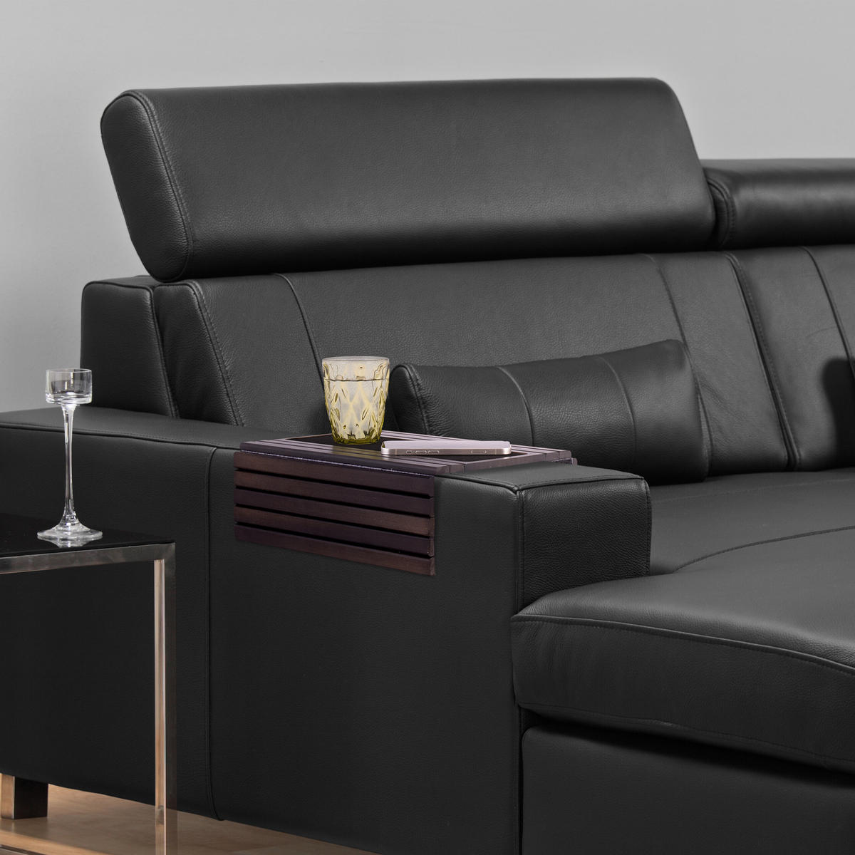 SOFATABLETT - Multicolor, Holz/Textil (42/1/34cm) - Relaxdays