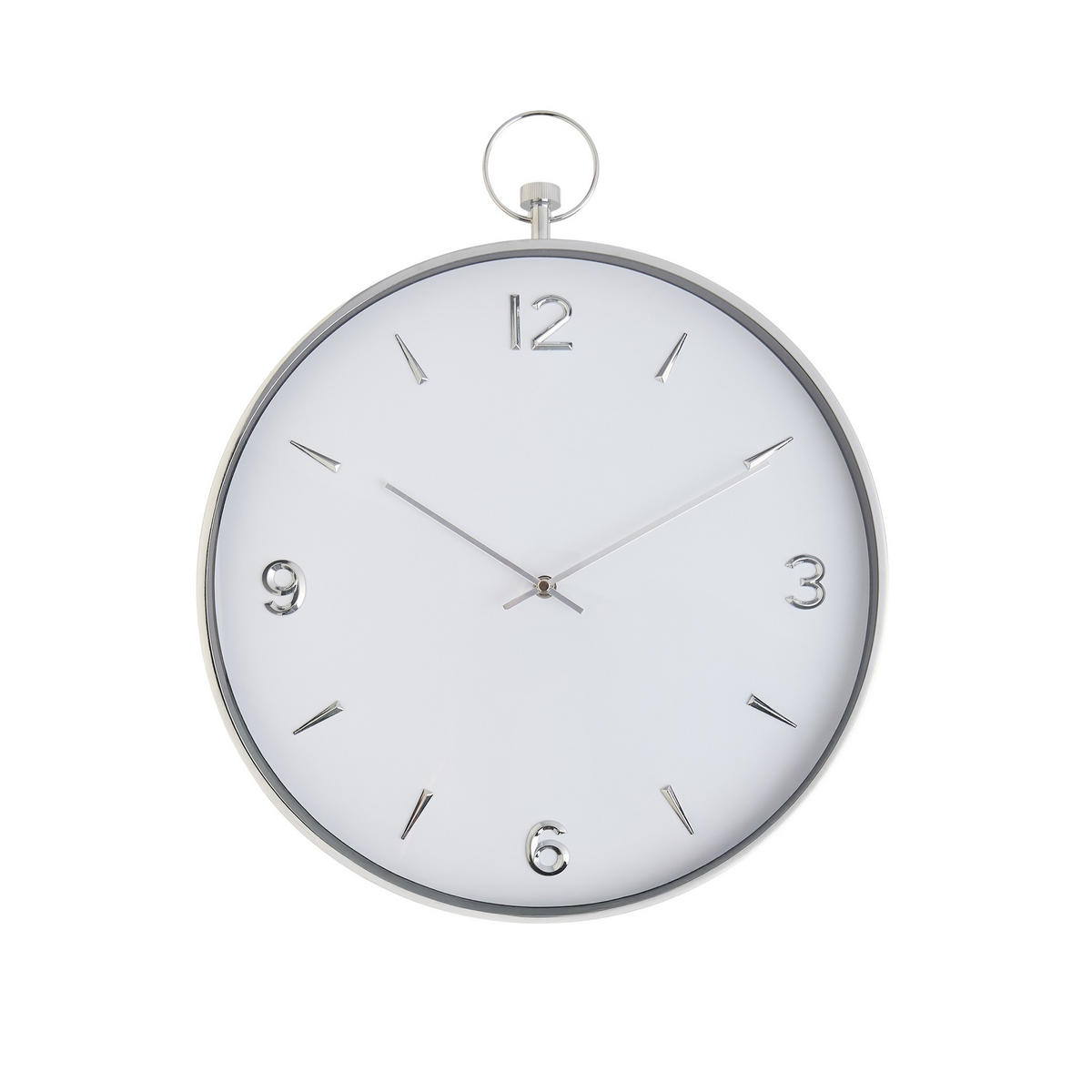 WANDUHR Tumis 40x40cm, Silber - Silberfarben, Metall (40/6/40cm) - home&you