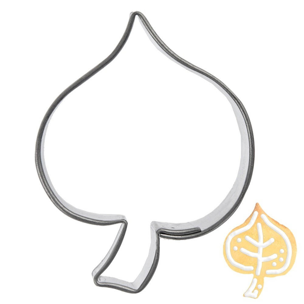 AUSSTECHFORM Lindenblatt 4 cm Silber - Silberfarben, Metall (3/1.5/4cm) - Orion 