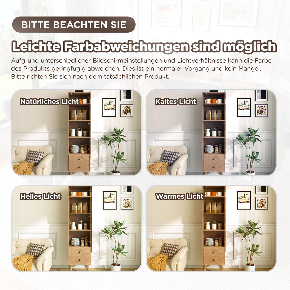 VITRINE in Naturfarben mit Glastür und 2 Schubladen für Wohnzimmer, B39,8/T35/H160 cm - Transparent/Naturfarben, Glas/Holzwerkstoff (39.8/160/35cm) - STILVORA