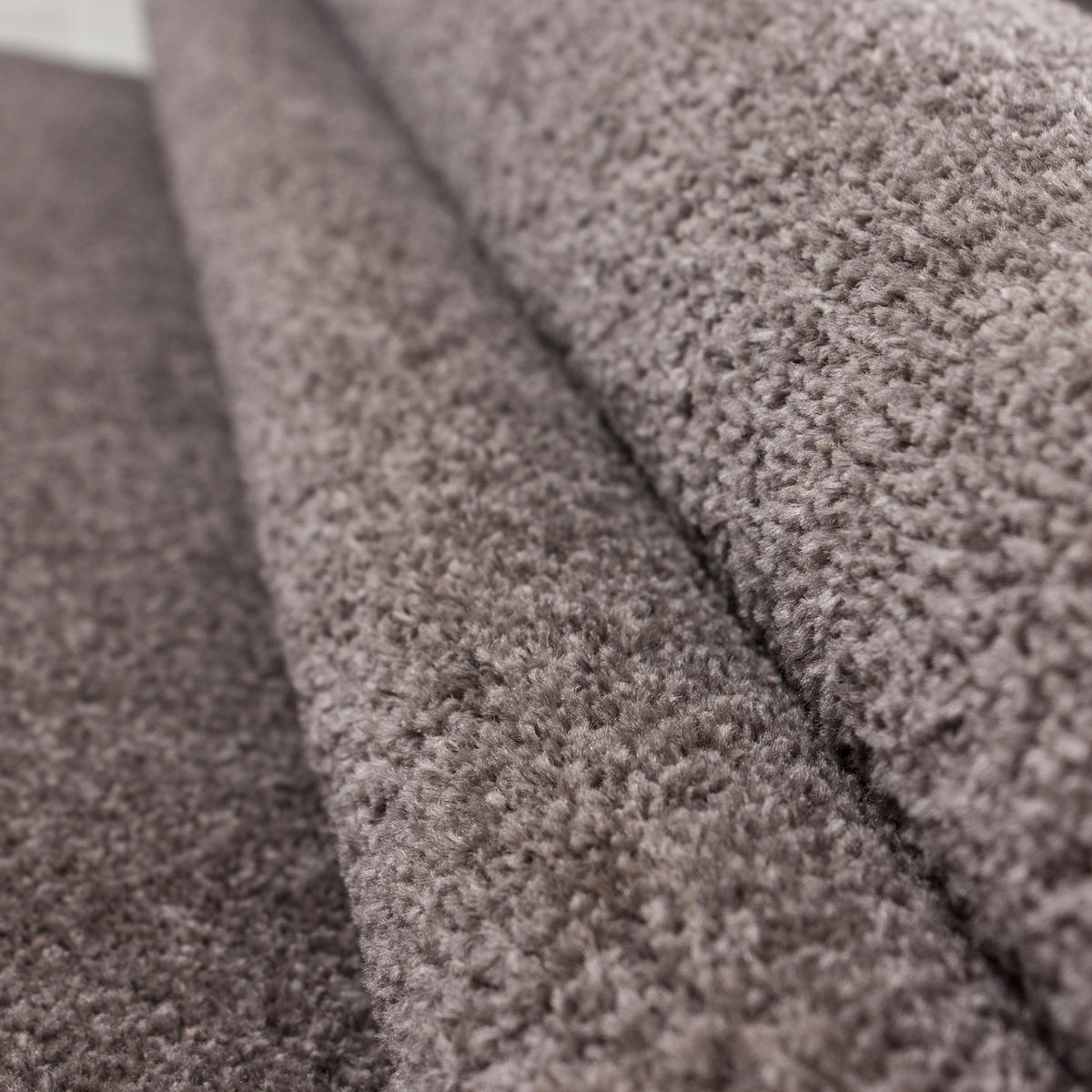 TEPPICH Kurzflor Uni Polypropylen Wohnzimmer Mokka Läufer 60x100 - Braun, Textil (60/100cm) - KADIMA DESIGN