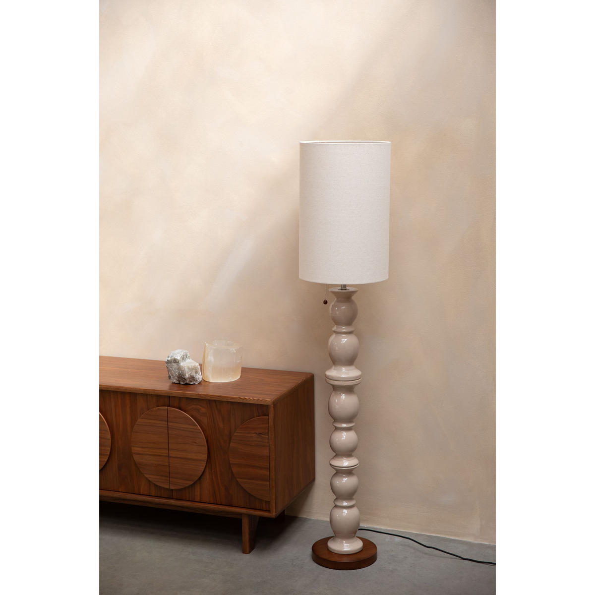 STEHLAMPE Brew - Beige, Keramik (30/30/144.5cm) - Zuiver