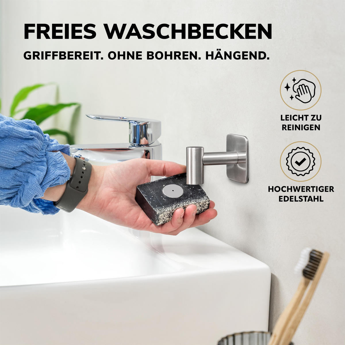 SEIFENHALTER, silber - Edelstahlfarben, Metall (5.7/5.7/6cm) - bremermann