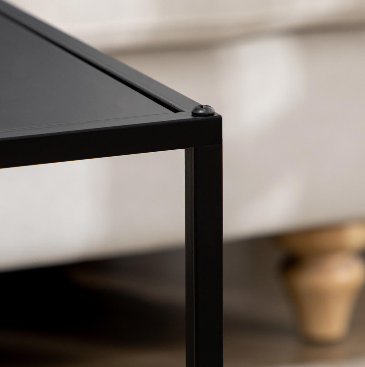 COUCHTISCH aus Stahl 40x40x40/35x35x35 cm in Schwarz - Schwarz, Metall (40/40/40cm) - Modfu