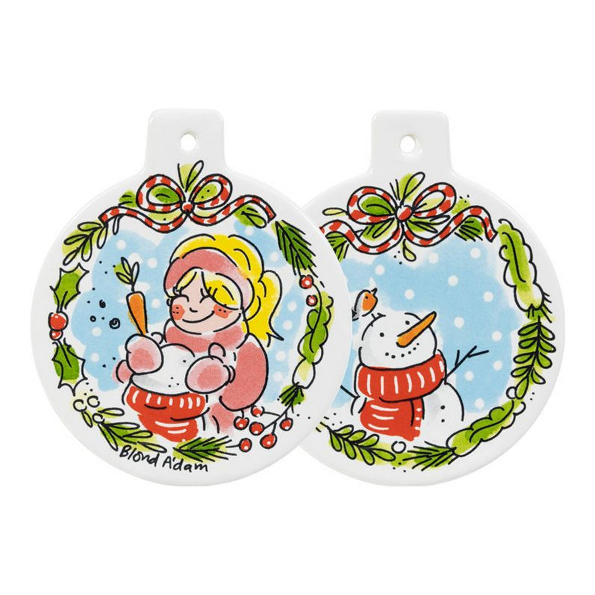 ANHÄNGER Weihnachten in Bunt - 9,5 x 5cm - Multicolor, Keramik (5/1/9.5cm) - Blond Amsterdam
