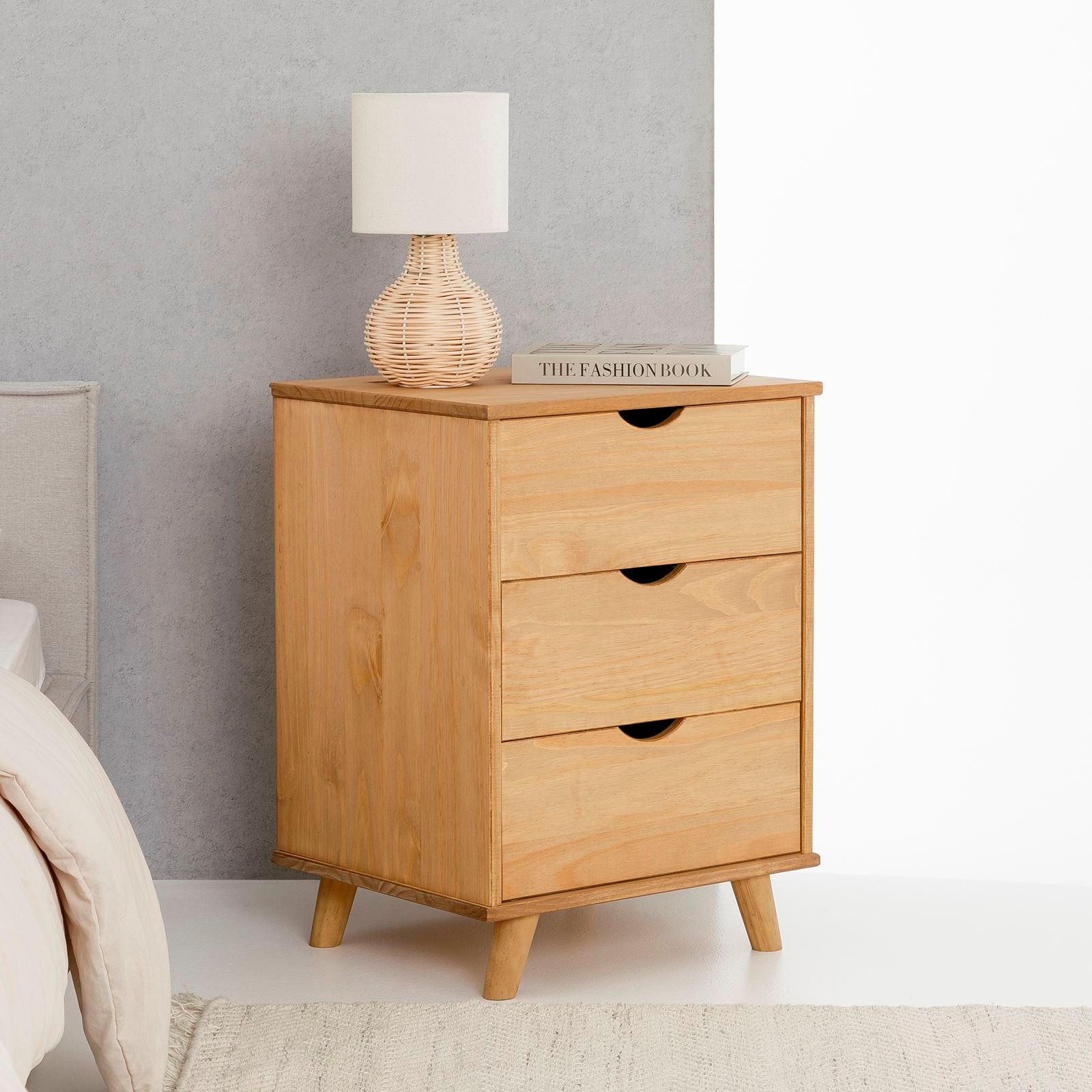 NACHTTISCH JALISCO - Kieferfarben, Holz (46/62/39cm) - IDIMEX