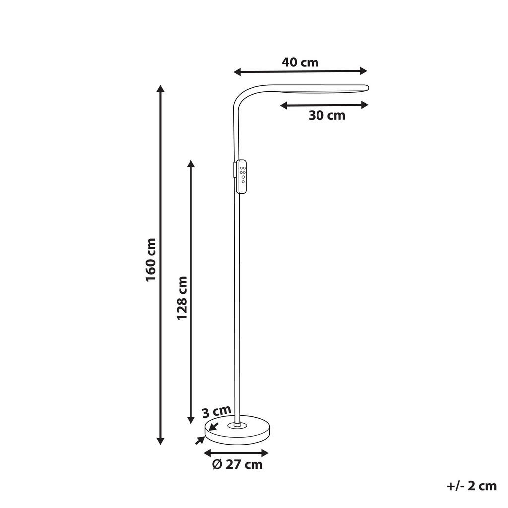 Thumbnail - Beliani Stehlampe, Weiß, Kunststoff, LED integriert, 27x160x27 cm, Lampen & Leuchten, Innenbeleuchtung, Stehlampen, Steh...