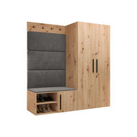 GARDEROBEN-SET Medi I - Schwarz/Eiche Artisan, Holzwerkstoff/Kunststoff (80/191/50cm) - MIRJAN24