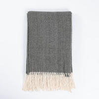 WOLLDECKE MILA - Farbe: Anthrazit, Größe: 140 x 200 cm - Anthrazit, Kunststoff (140/200cm) - Home Deluxe