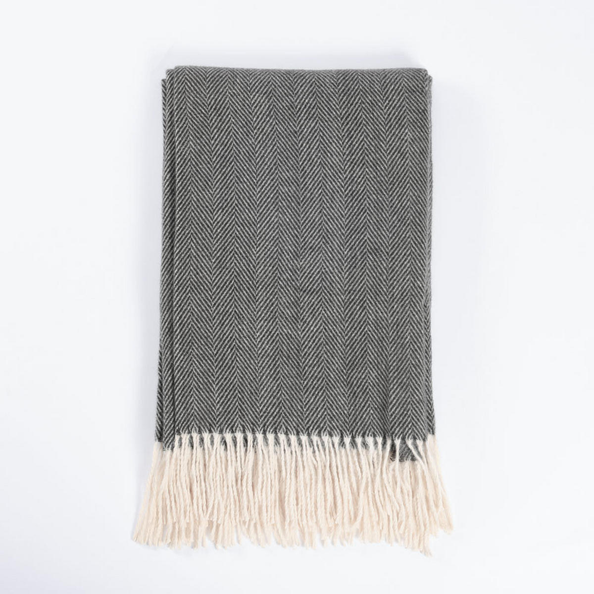 WOLLDECKE MILA - Farbe: Anthrazit, Größe: 140 x 200 cm - Anthrazit, Kunststoff (140/200cm) - Home Deluxe