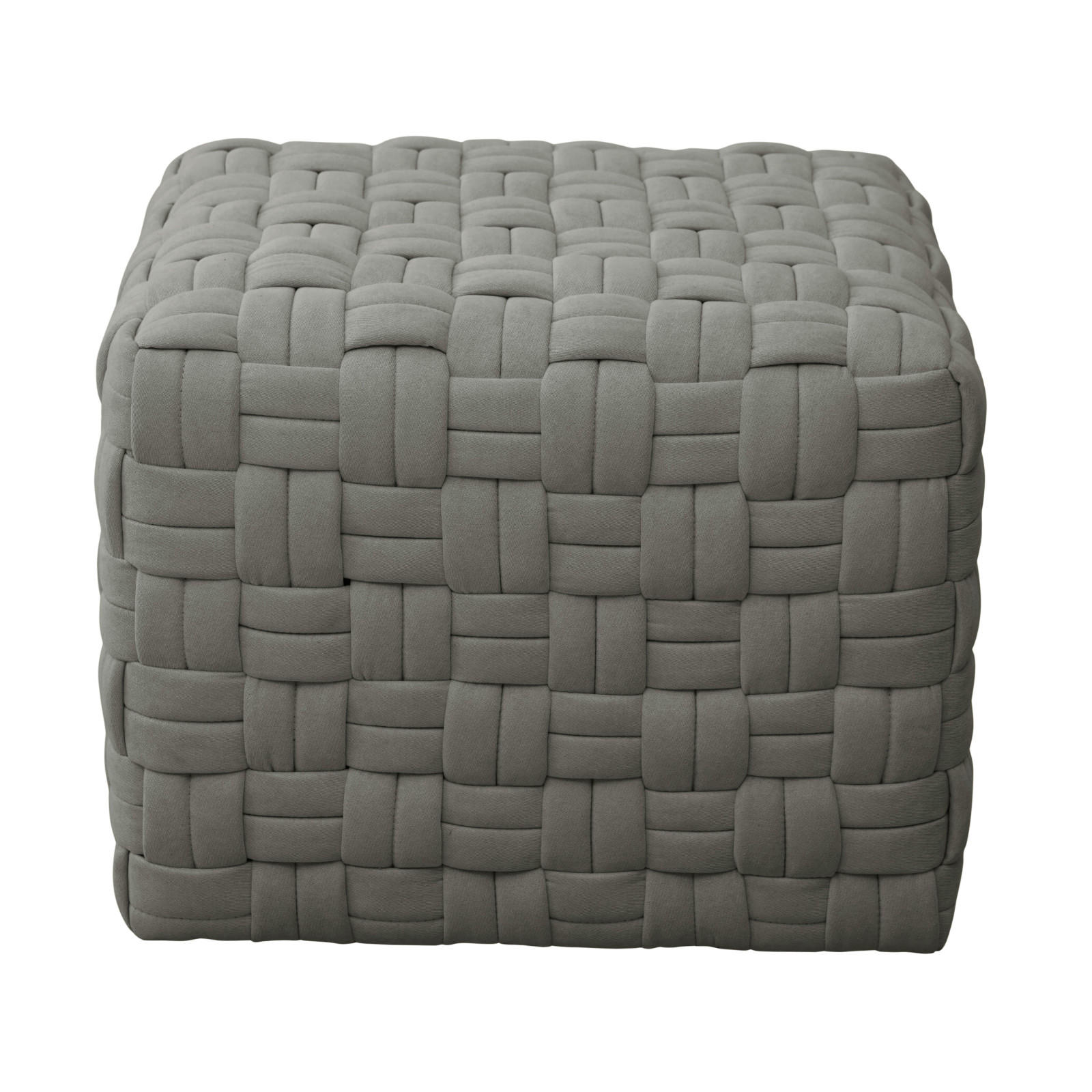 HOCKER POPPY Stoff Grau - Grau, Textil (50/42/55cm) - SVITA
