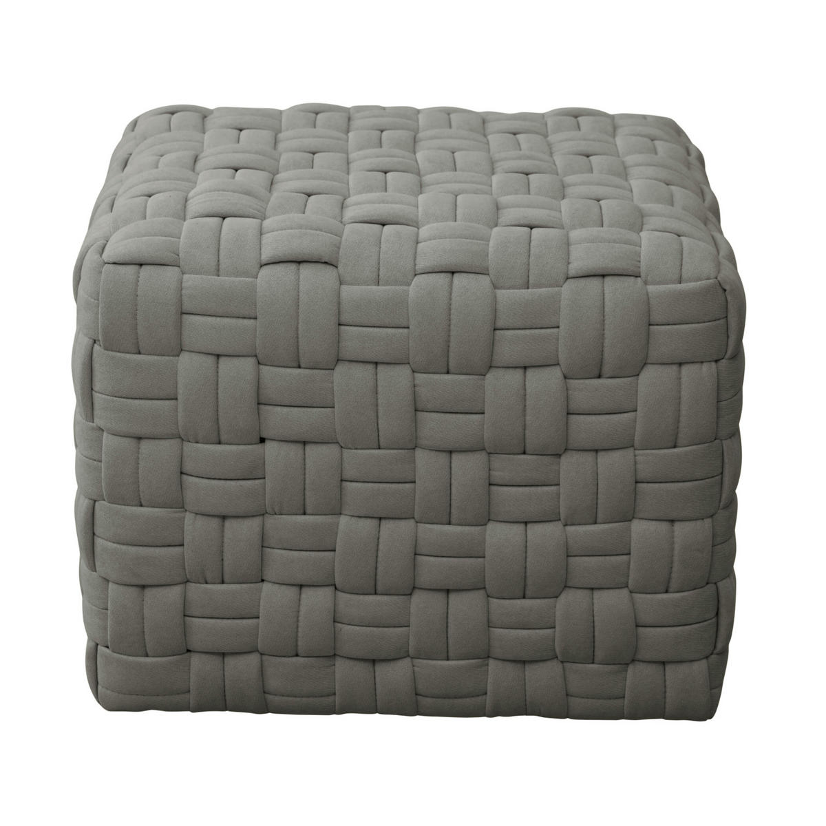 HOCKER POPPY Stoff Grau - Grau, Textil (50/42/55cm) - SVITA