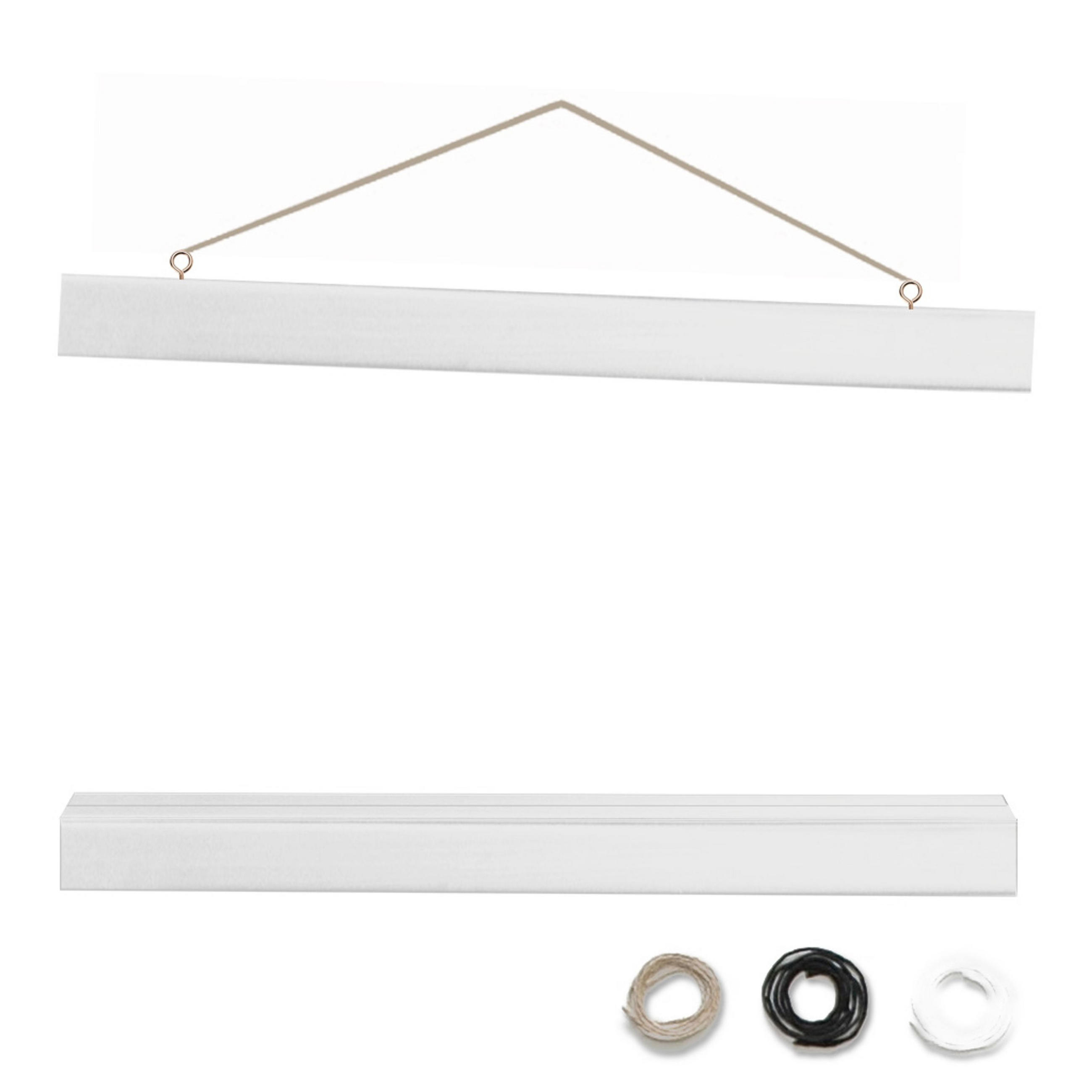 POSTERLEISTE magnetisch 50 cm Weiß - Weiß, Holz (52/2/2cm) - artissimo