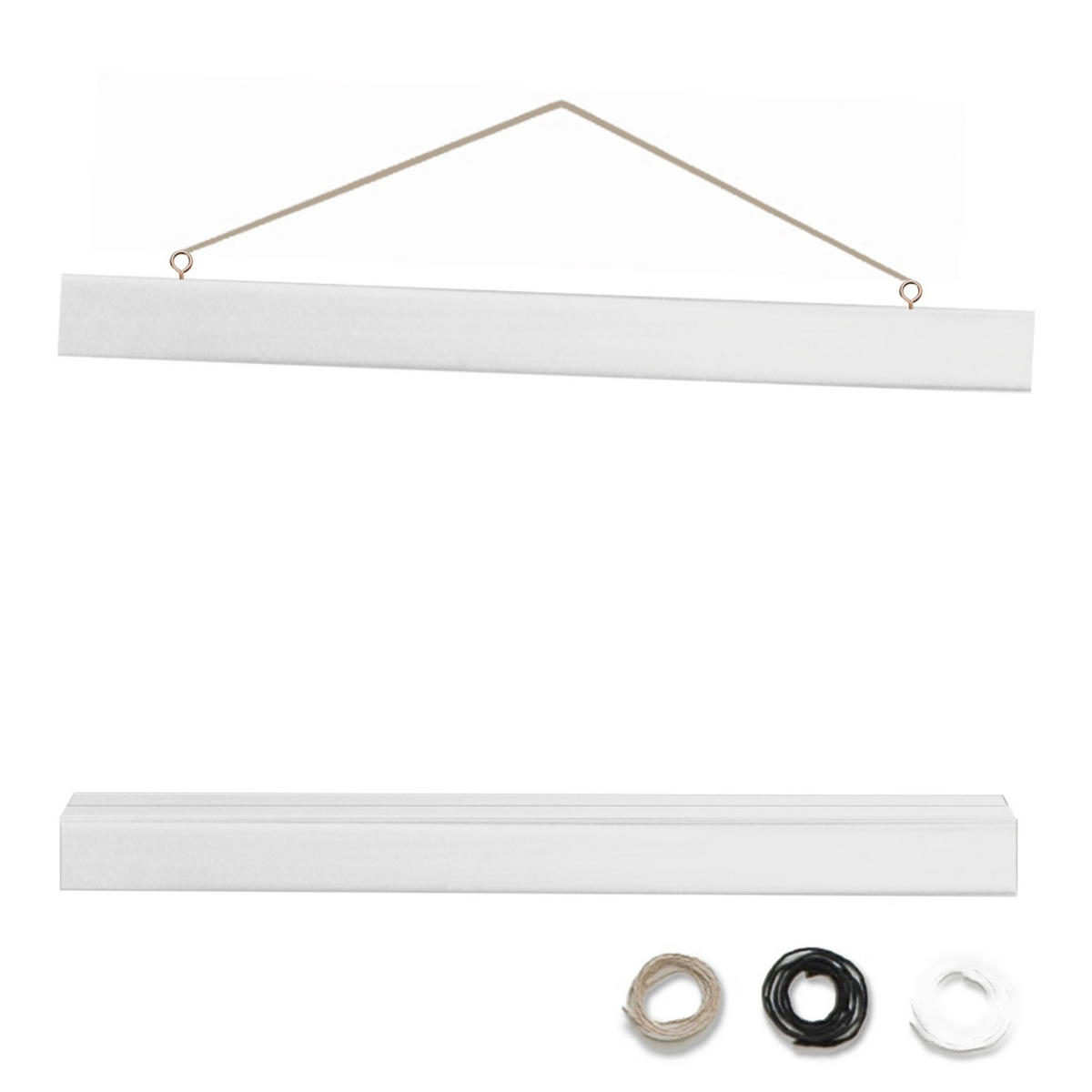 POSTERLEISTE magnetisch 50 cm Weiß - Weiß, Holz (52/2/2cm) - artissimo