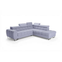 ECKSOFA Bastien Max Mit Schlaffunktion - Blau, Holzwerkstoff/Textil (260/225cm) - Fun Möbel