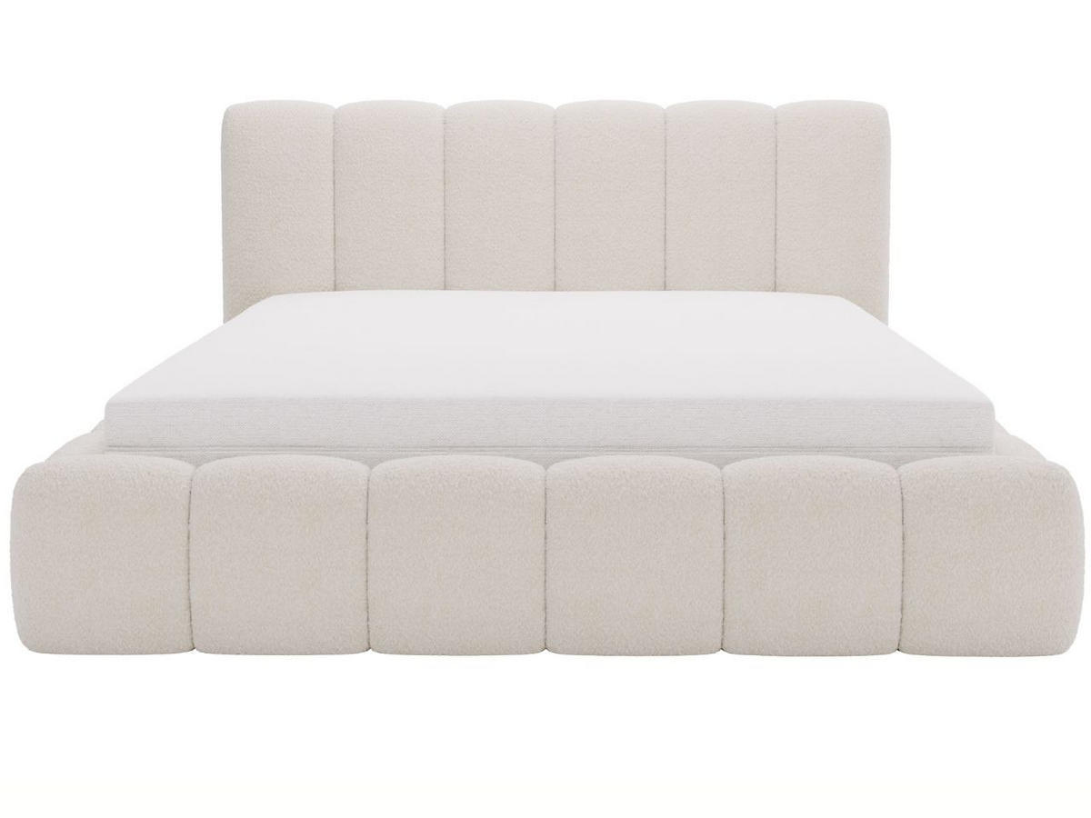 POLSTERBETT Cloud 180x200 Bouclé-Stoff Beige - Beige, Textil (180/200cm) - Graingold
