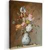 LEINWANDBILD Alte Meister - Blumen - Balthasar van der Ast 60x80 cm - Hellbraun, Textil (60/80cm) - MuchoWow