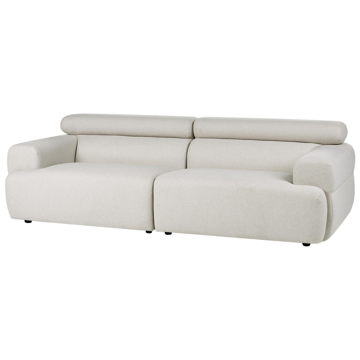 POHOVKA 3-místná Látka Krémově bílá Hovden - krémová, textil (210/69/95cm) - Beliani