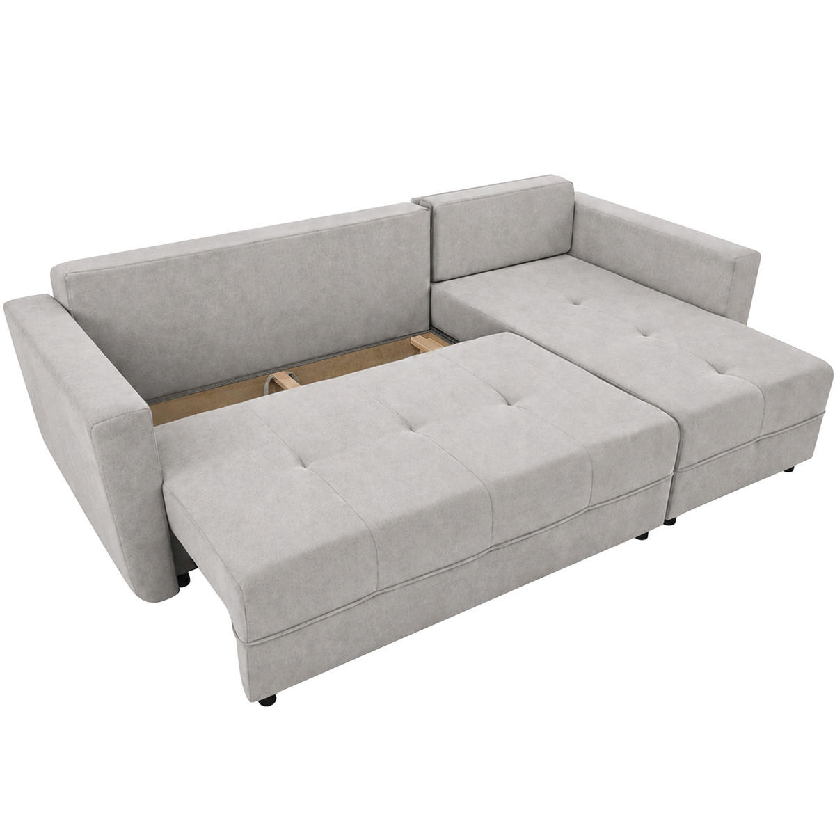 ROHOVÁ ROZKLÁDACÍ POHOVKA Verona s úložným prostorem a univerzální lenoškou, 240 cm, béžová - béžová, textil (240/148cm) - Beautysofa
