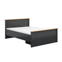 POSTEL 140/200 Duck Antracitově šedá a dubové dřevo - šedá, kompozitní dřevo (140/200cm) - Petits-meubles