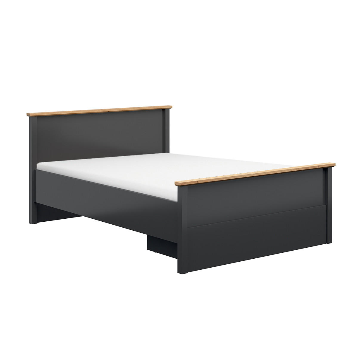 POSTEL 140/200 Duck Antracitově šedá a dubové dřevo - šedá, kompozitní dřevo (140/200cm) - Petits-meubles
