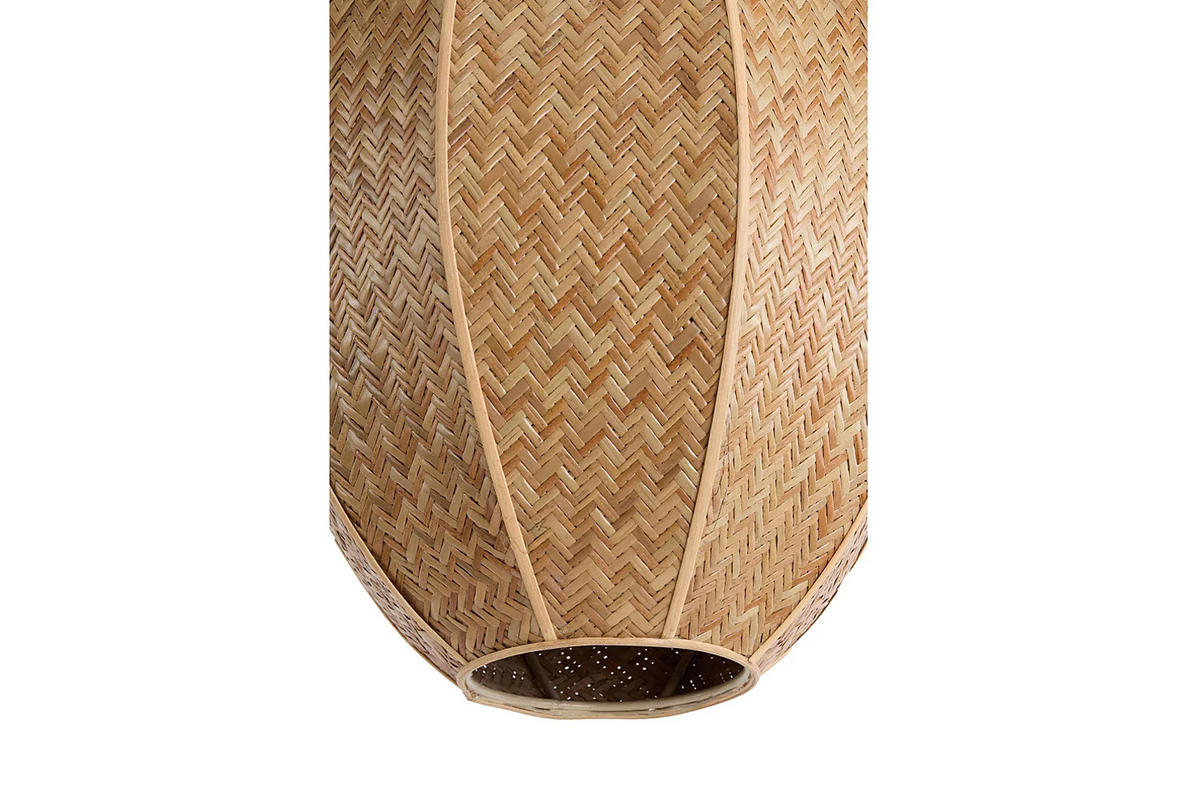 HÄNGELEUCHTE MILATOS Ø38x51 cm, Braun, Holz - Braun, Holz (38/38/51cm) - Light & Living