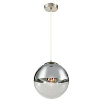 LED HÄNGELAMPE VARUS Silber Transparent - Silberfarben, Glas (30/30/120cm) - Globo Lighting