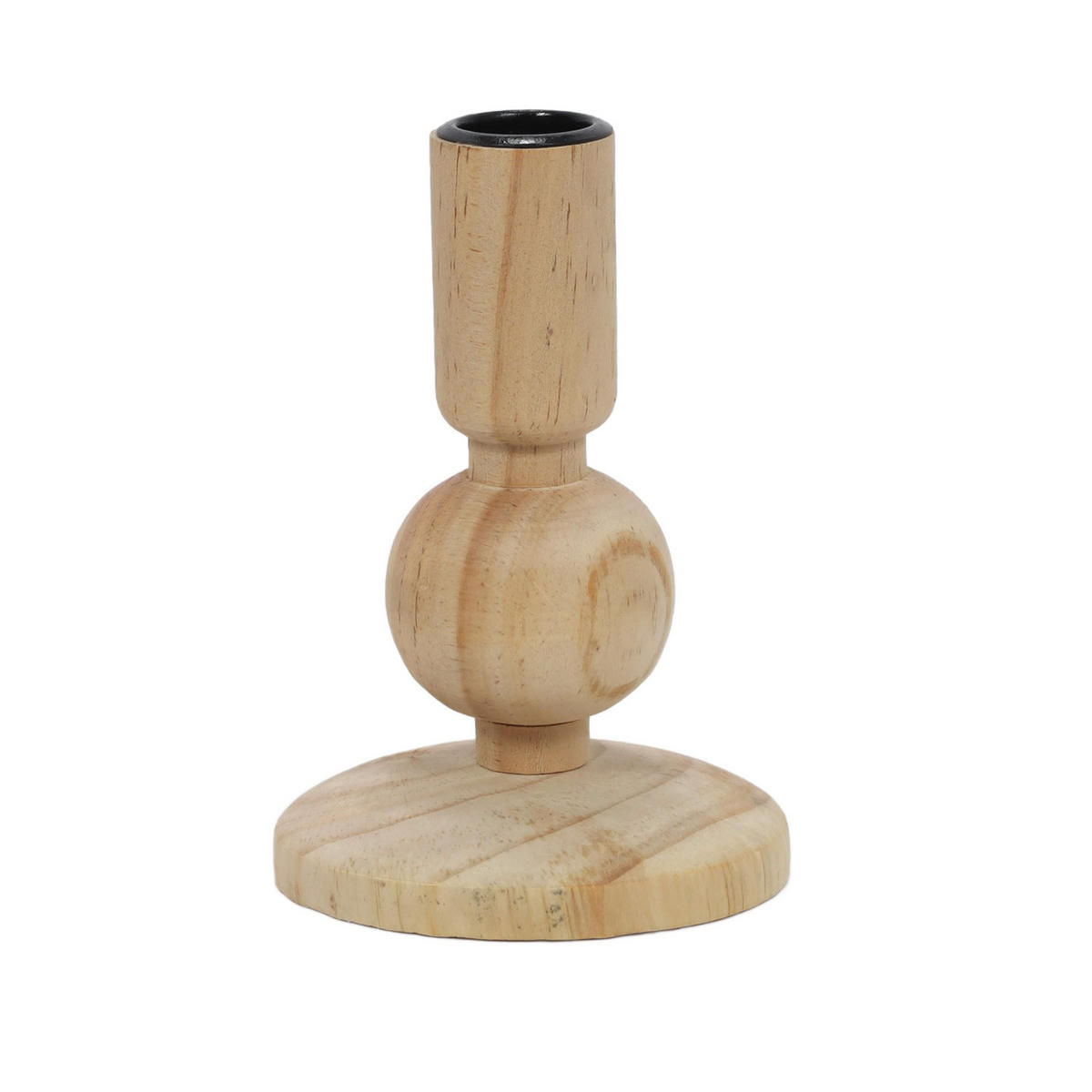 KERZENSTÄNDER aus Holz 9,5/9,5/12,8 cm - Beige, Holz (9.5/12.8/9.5cm) - Home Styling Collection