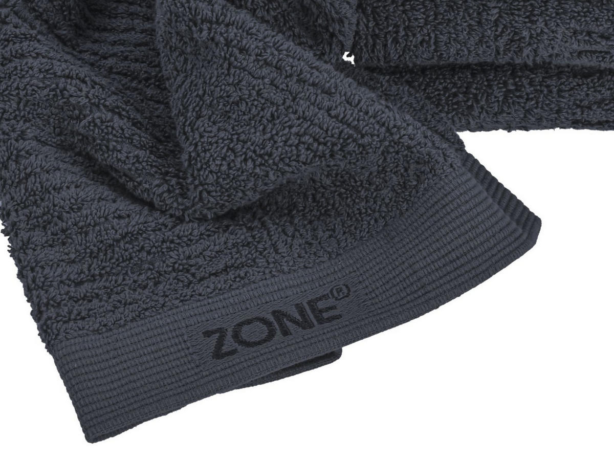 HANDTUCH Classic schwarz 50/100 cm - Schwarz, Textil (50/100cm) - Zone Denmark