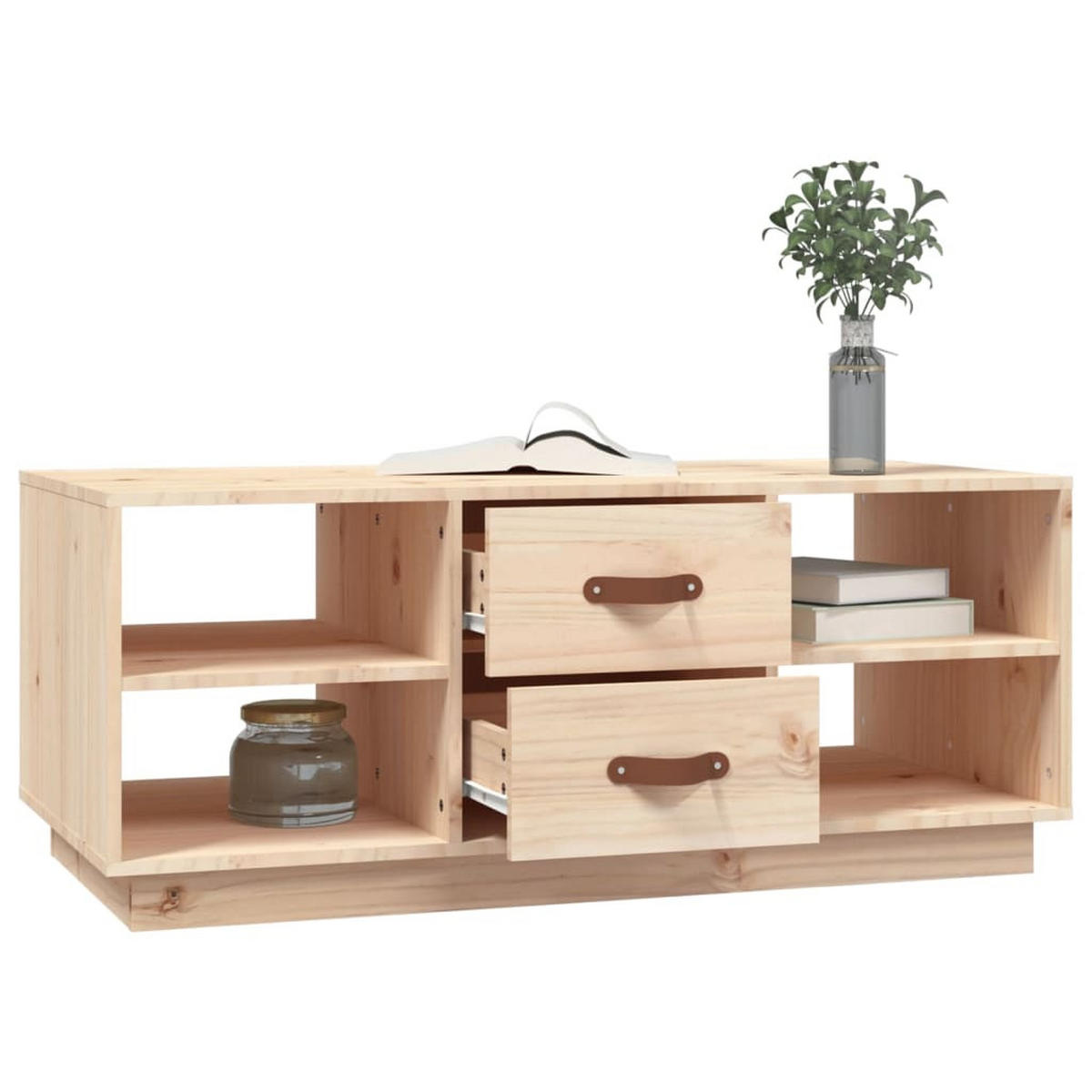 COUCHTISCH 100x50x41 cm Massivholz Kiefer - Hellbraun, Holz (100/50/41cm) - furnicato