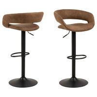 BARHOCKER 2er-Set braun - Braun, Holzwerkstoff (55/101/49cm) - ebuy24