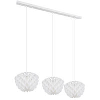HÄNGELEUCHTE Metall Weiß 3 flammig - Weiß, Metall (101/26/120cm) - Globo Lighting
