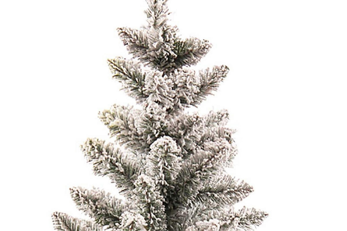 WEIHNACHTSBAUM künstlich mit Schnee DELUXE Viola in Blumentopf 45cm, Tannenbaum Christbaum Kunstbaum Dekobaum mit Metallständer - Weiß, Kunststoff (30/45cm) - LAALU