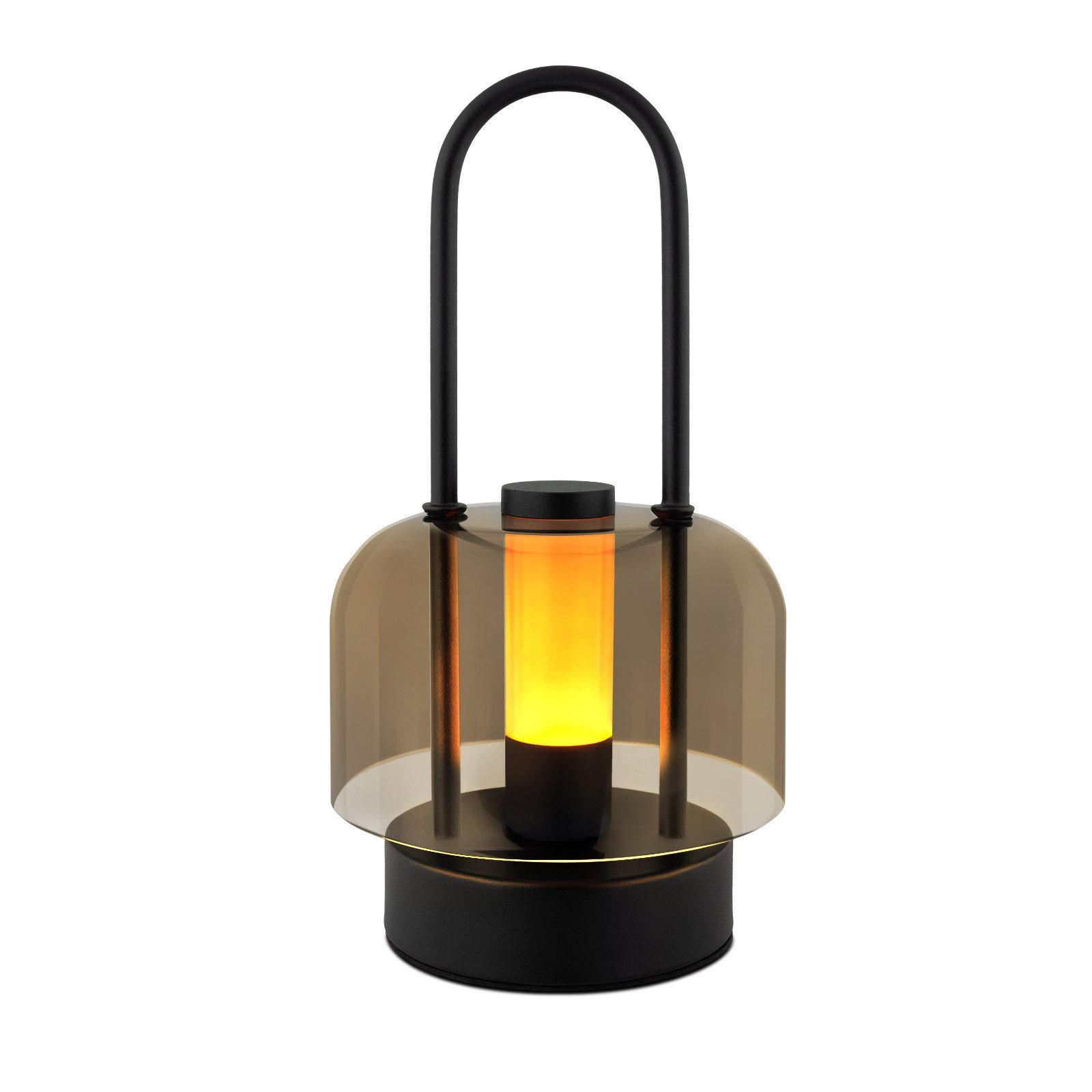 TISCHLAMPE Jannq 13/13/24.5 cm - Schwarz, Metall (24.5/13/13cm) - ZMH