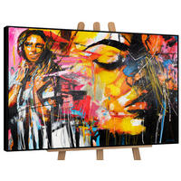 GEMÄLDE Symphonie der Farben Schattenfugenrahmen Schwarz 140x100 cm - Schwarz, Holz (140/100cm) - YS-art gallery
