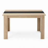 ESSTISCH 120/69/75 cm mit zentralem Design DE-39945 Eiche/Schwarz - Schwarz, Holzwerkstoff (69/120/75cm) - ComfortXL