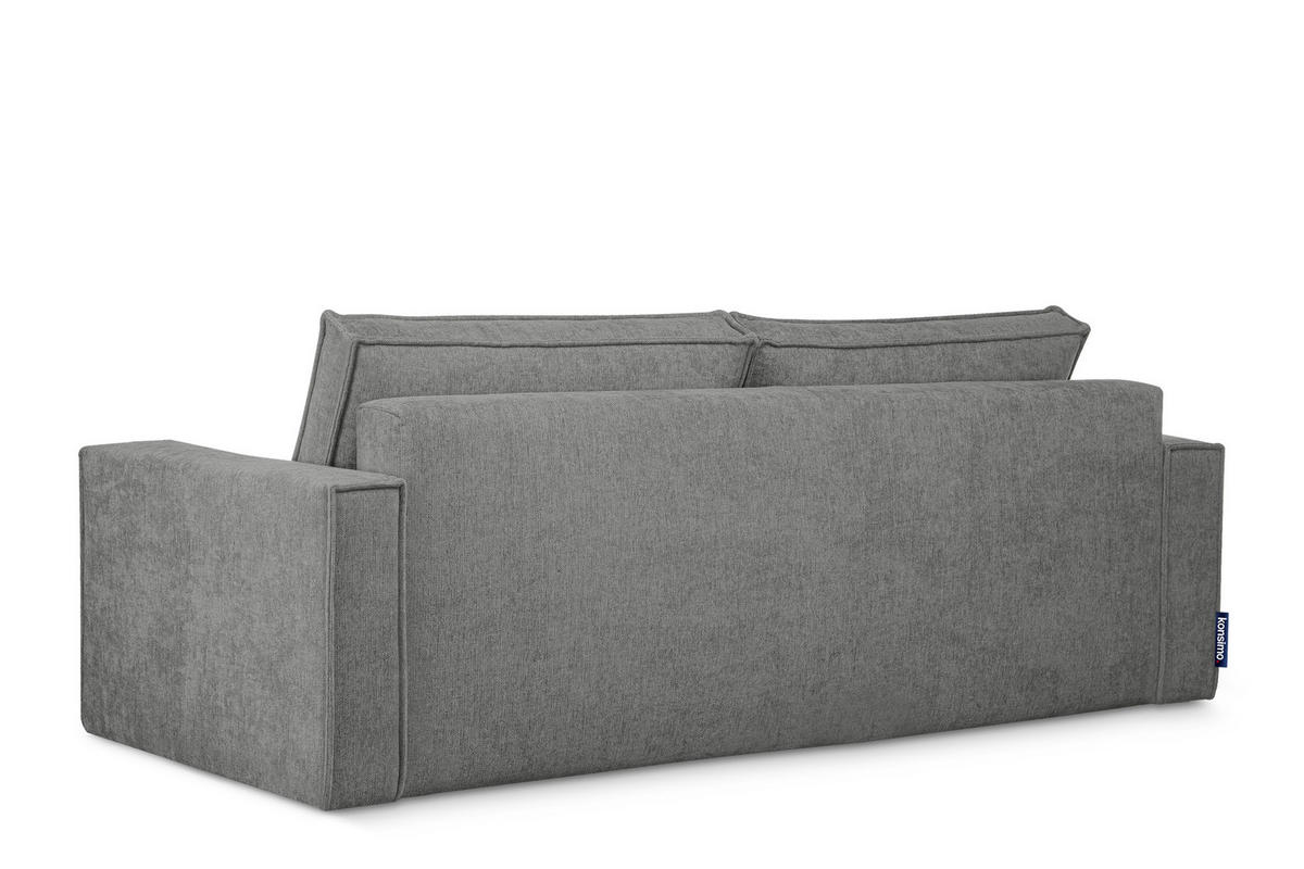 3-SITZER-SOFA NAPI II mit Schlaffunktion, grau - Grau, Textil (228/89/101cm) - KONSIMO®