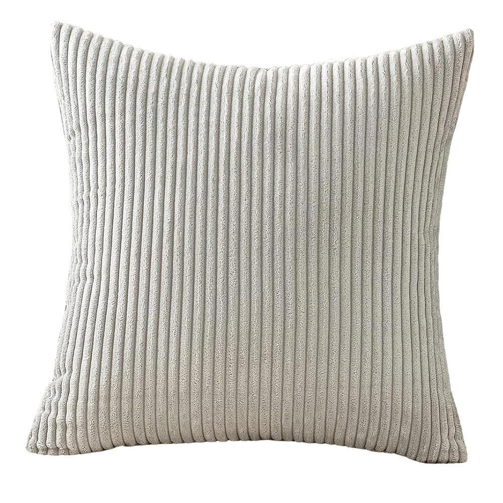 KISSENHÜLLE Cord 45/45 cm，2er-Set - Hellgrau, Textil (45/45cm) - Kaket