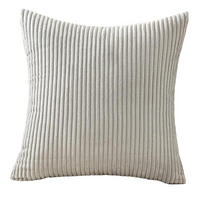 KISSENHÜLLE Cord 45/45 cm，2er-Set - Hellgrau, Textil (45/45cm) - Kaket