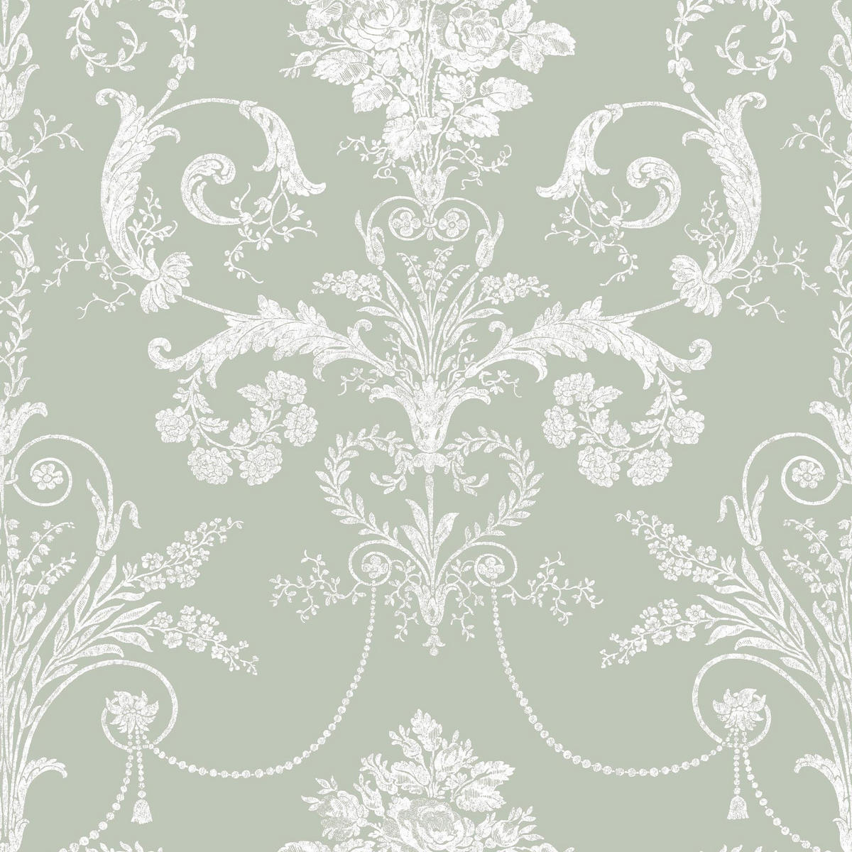 VLIESTAPETE Josette - Grün, Papier/Kunststoff (52/1000cm) - LAURA ASHLEY