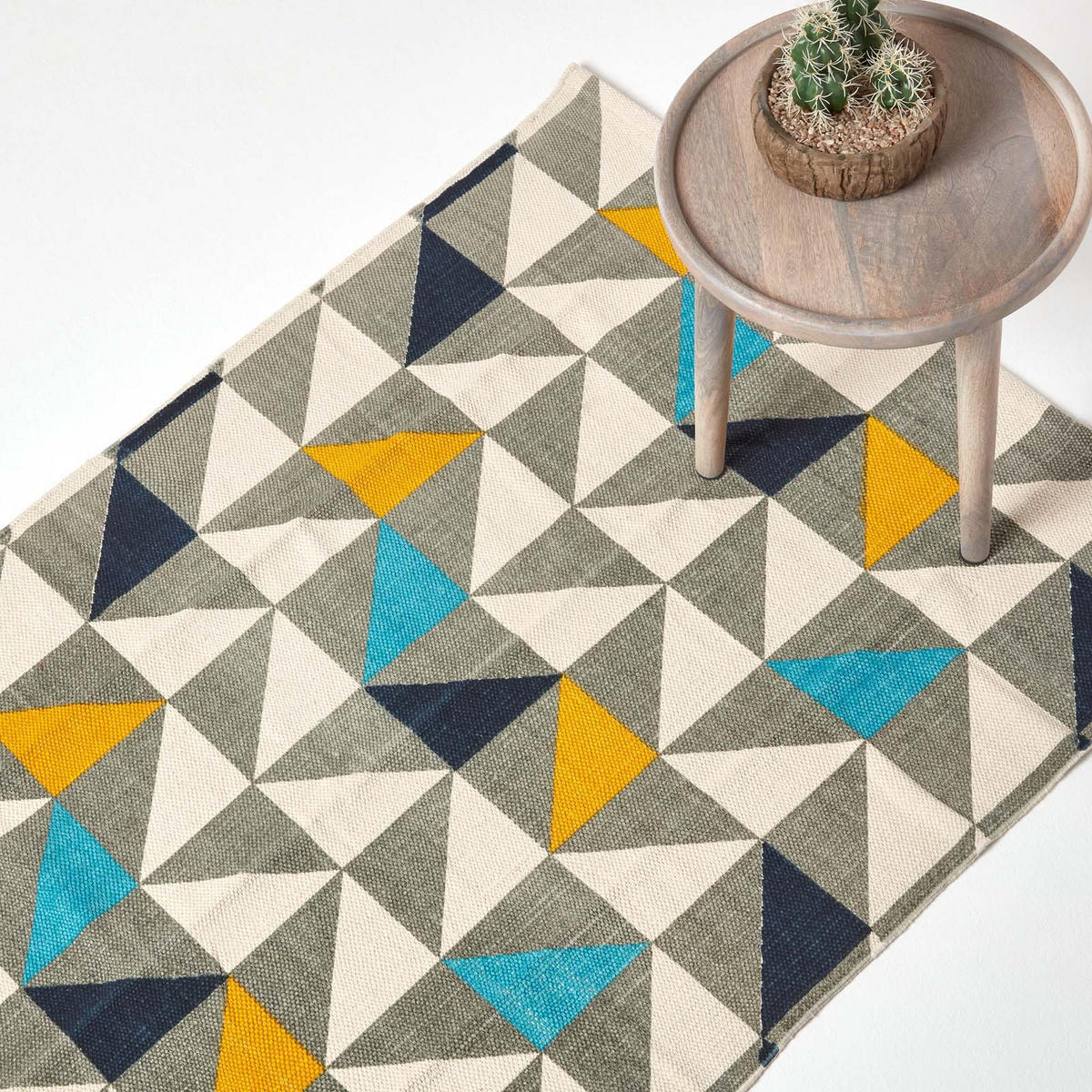 BAUMWOLLTEPPICH Copenhagen geometrisch 90/150 cm - Multicolor, Textil (90/150cm) - Homescapes