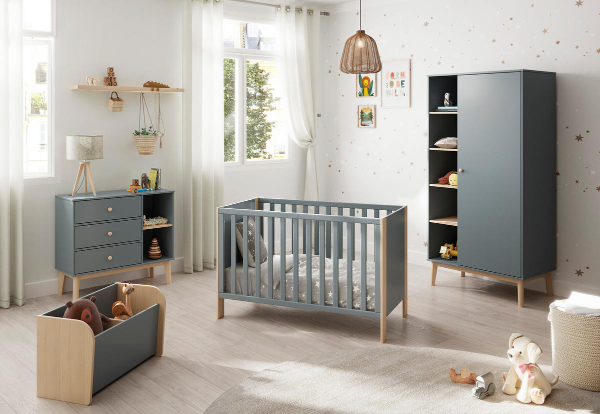 KOMMODE Esteban Grün 90/40/81 cm - Grün, Holz (40/81/90cm) - Calicosy