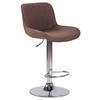 BARHOCKER Stoff braun - Chromfarben/Braun, Textil/Metall (50/86/50cm) - CLP