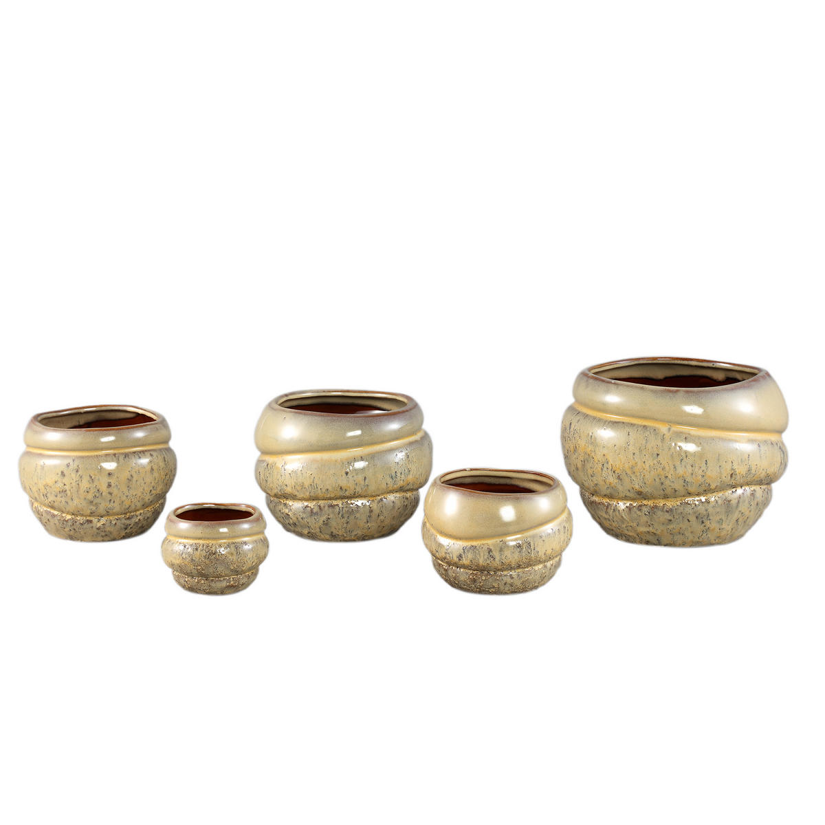 TOPF Jordanna Gelb 22/22/16.5cm - Gelb, Keramik (16.5cm) - PTMD Collection