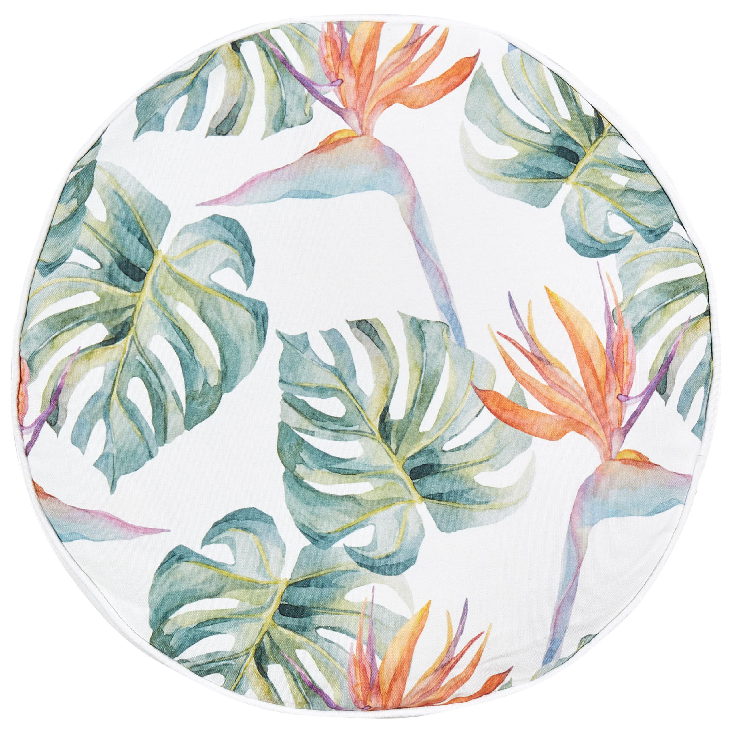 GARTENKISSEN 2er-Set Blattmotiv mehrfarbig 40 cm Torrazzo - Multicolor, Textil (40/40cm) - Beliani