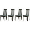 STUHL Roma 9 (4er Set) - Dunkelgrau/Schwarz, Holz (47/96/43cm) - Leaf Design