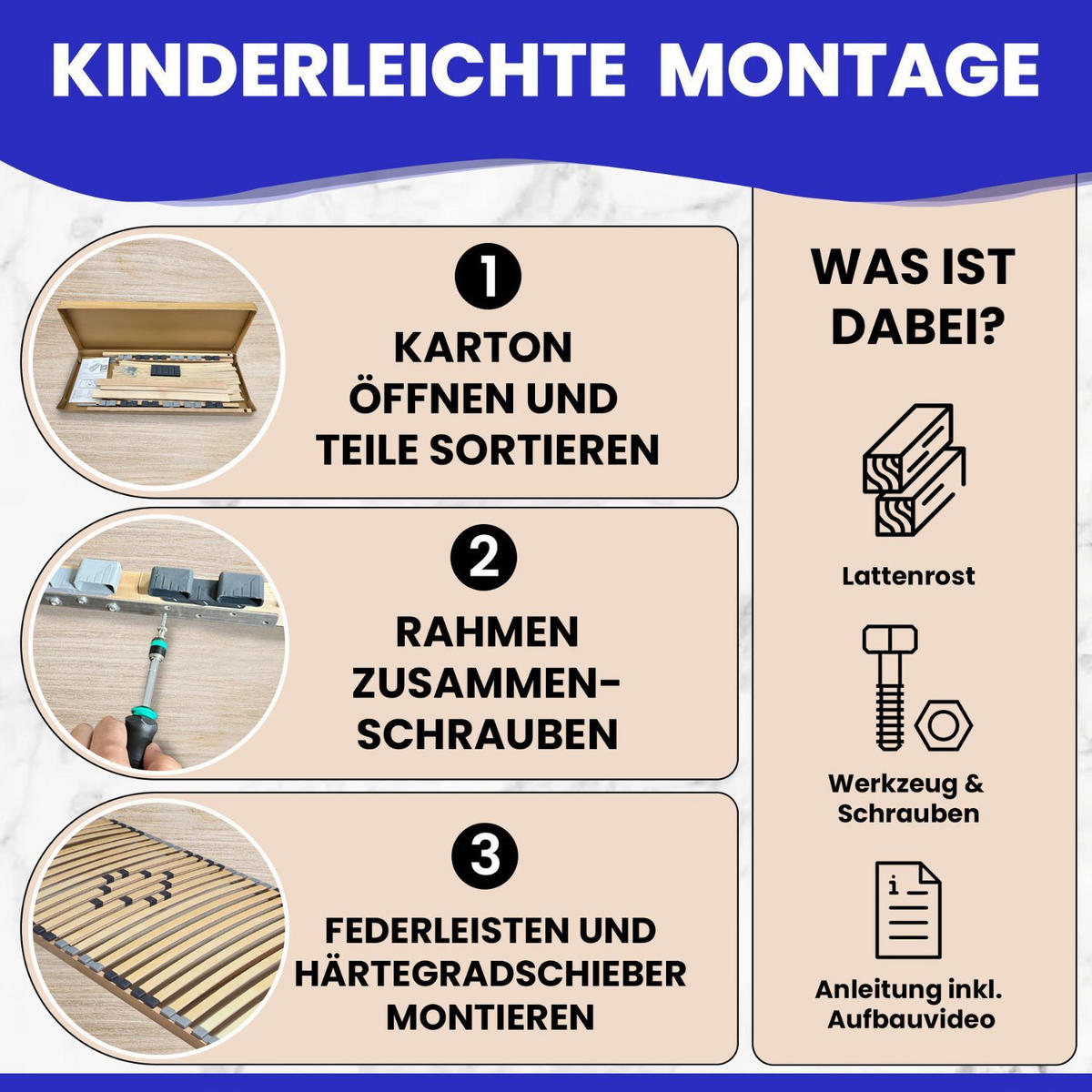 LATTENROST BASIC NV 80x200 cm Härtegrad einstellbar 2er-Set - Naturfarben, Holz (80/200cm) - Coemo